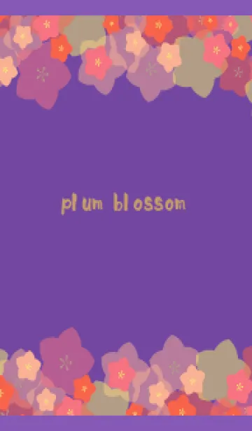 [LINE着せ替え] plum blossom on purple JPの画像1