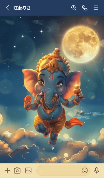 [LINE着せ替え] Cute Ganesha gives blessings, wealth(JP)の画像2