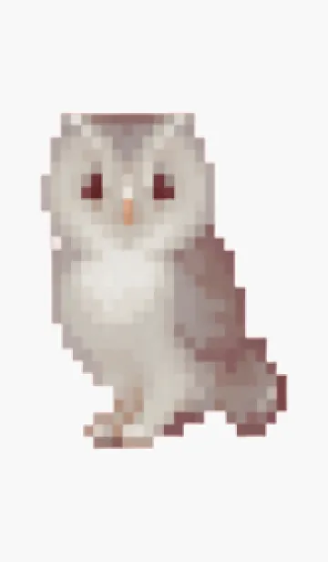 [LINE着せ替え] フクロウのドット絵のきせかえ 1の画像1