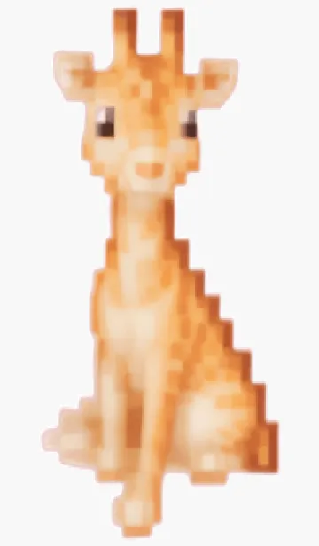 [LINE着せ替え] キリンのドット絵のきせかえ1の画像1