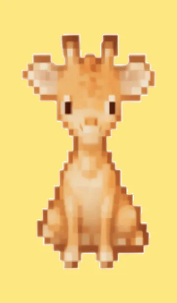 [LINE着せ替え] キリンのドット絵のきせかえ5の画像1