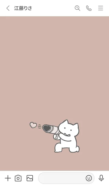 [LINE着せ替え] 推しねこ(dusty color1-01)の画像2