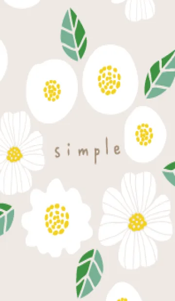 [LINE着せ替え] 白い3種の花19の画像1