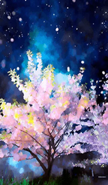 [LINE着せ替え] 美しい夜桜の着せかえ#164の画像1