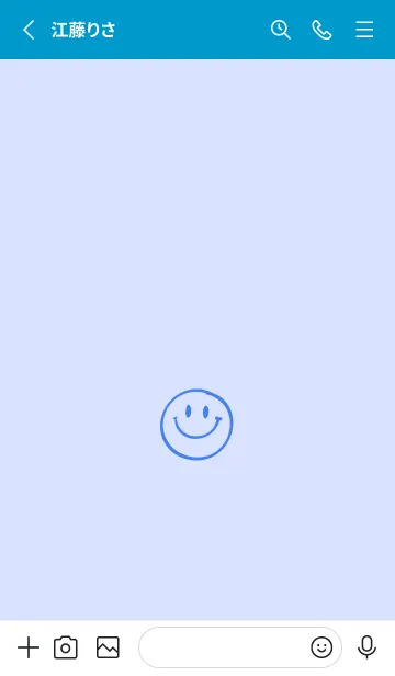 [LINE着せ替え] シンプル ミニ スマイル 131の画像2