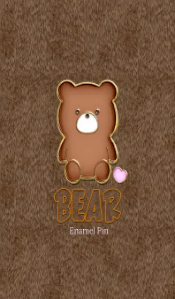 [LINE着せ替え] Bear Enameled Pin & Fur 22の画像1