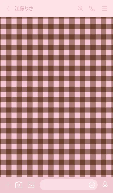 [LINE着せ替え] シンプル チェック 100の画像2