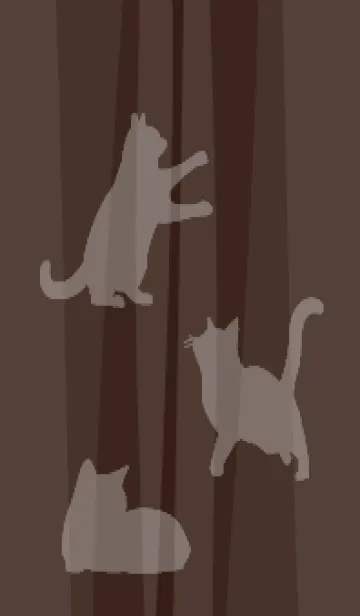 [LINE着せ替え] brown 猫と猫…の画像1