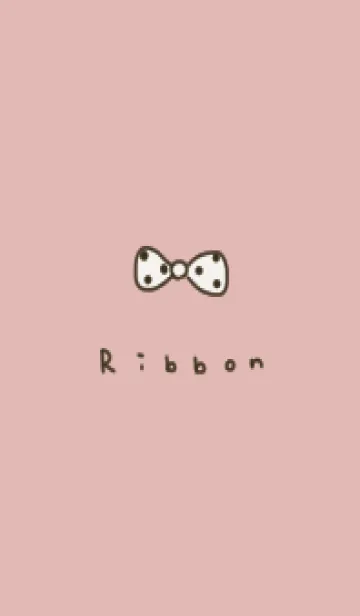 [LINE着せ替え] ピンクベージュとドットリボン。の画像1