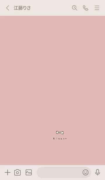 [LINE着せ替え] ピンクベージュとドットリボン。の画像2