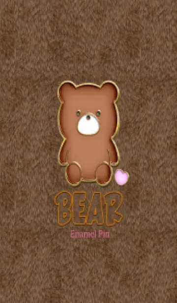 [LINE着せ替え] Bear Enameled Pin & Fur 23の画像1