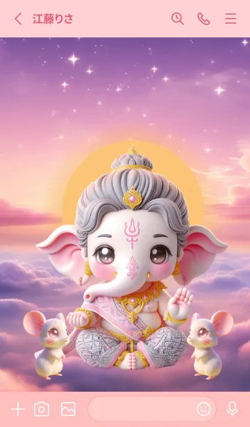 [LINE着せ替え] Cute Ganesha Money Flows Theme (JP)の画像2