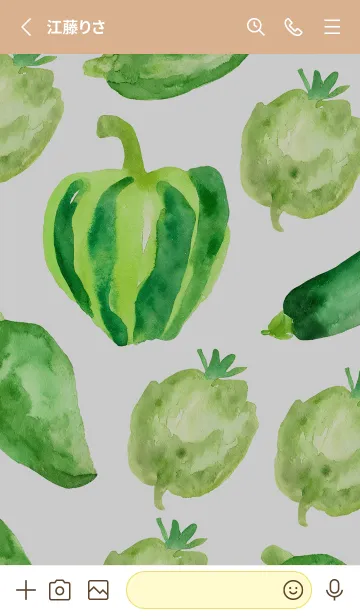 [LINE着せ替え] 【シンプル】お野菜の着せかえ#72の画像2