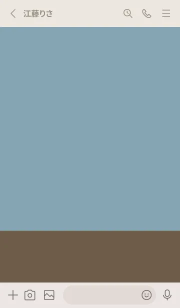 [LINE着せ替え] ブルーベージュとブラウン。シンプル。の画像2