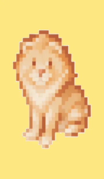 [LINE着せ替え] ライオンのドット絵のきせかえの画像1