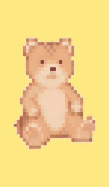 [LINE着せ替え] クマのドット絵のきせかえ1の画像1