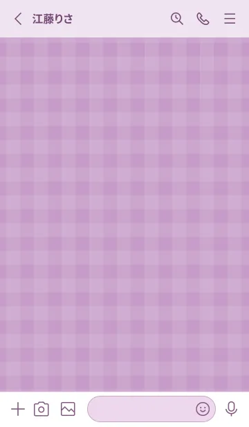 [LINE着せ替え] light purple チェック柄の画像2