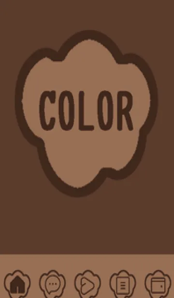 [LINE着せ替え] brown color U51の画像1