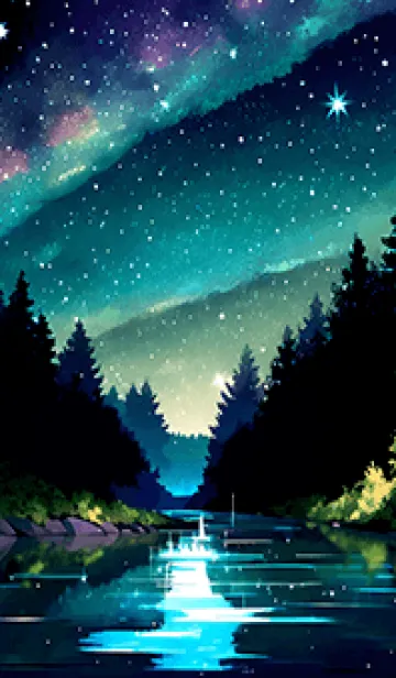 [LINE着せ替え] 綺麗な星空の夜景着せかえ#277の画像1