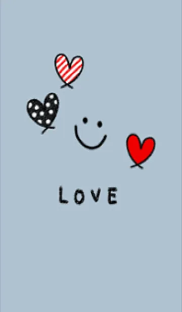 [LINE着せ替え] ハッピーシンプルなハート模様・11スマイルの画像1