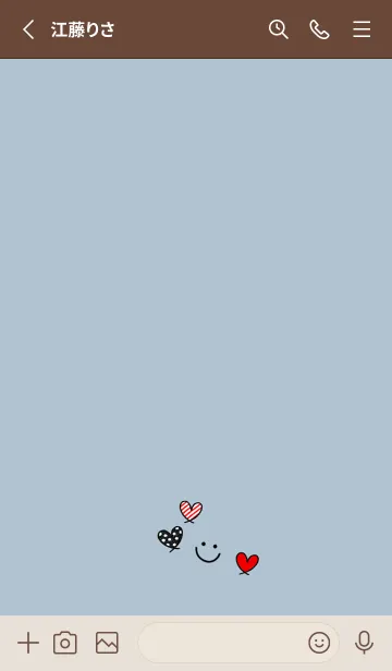 [LINE着せ替え] ハッピーシンプルなハート模様・11スマイルの画像2