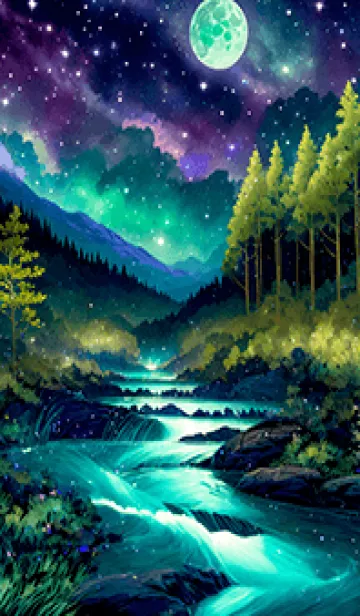 [LINE着せ替え] 綺麗な星空の夜景着せかえ#279の画像1