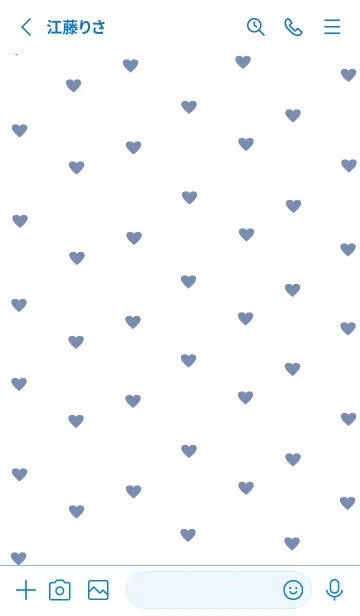 [LINE着せ替え] pattern_heart blueの画像2