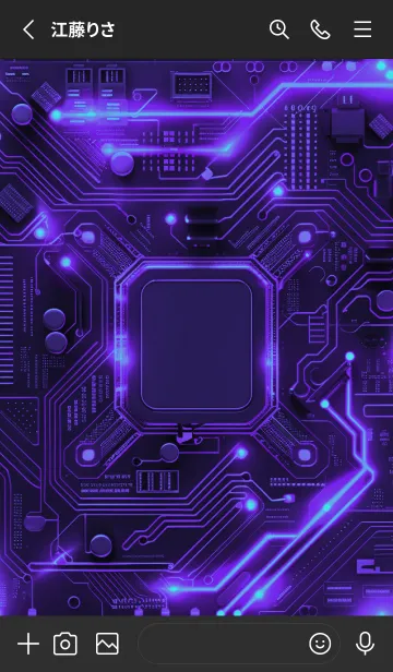 [LINE着せ替え] 電子回路 - 紫色 -の画像2
