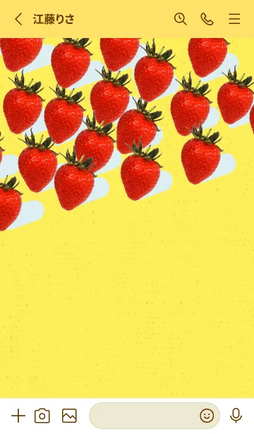 [LINE着せ替え] Strawberry color lemon yellowの画像2