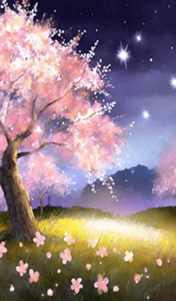 [LINE着せ替え] 美しい夜桜の着せかえ#186の画像1