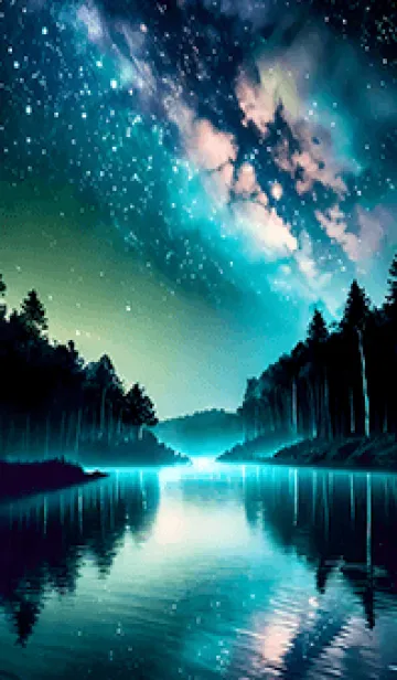 [LINE着せ替え] 綺麗な星空の夜景着せかえ#285の画像1