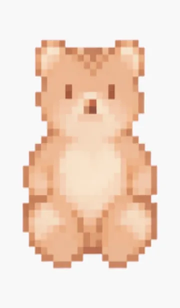 [LINE着せ替え] クマのドット絵のきせかえ 10の画像1