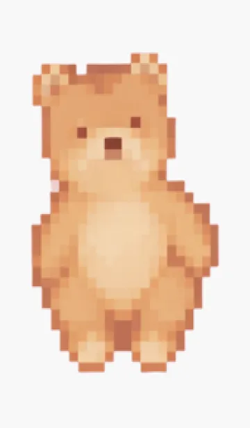 [LINE着せ替え] クマのドット絵のきせかえ 8の画像1