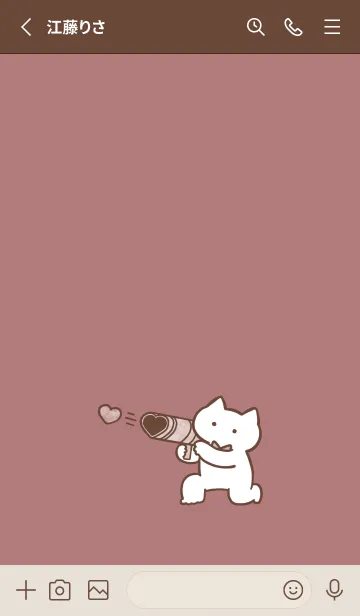 [LINE着せ替え] 推しねこ(dusty color3-01)の画像2