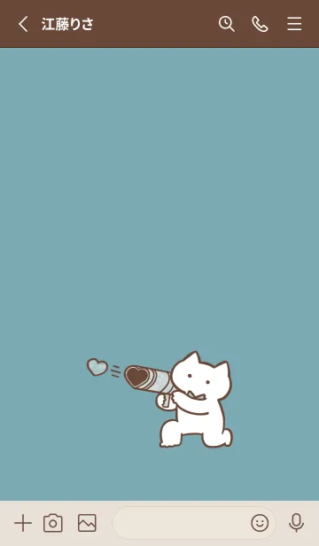 [LINE着せ替え] 推しねこ(dusty color3-06)の画像2