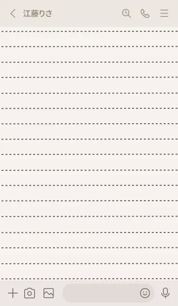 [LINE着せ替え] シンプル点線ノート/クリームピンクの画像2