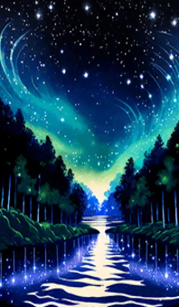 [LINE着せ替え] 綺麗な星空の夜景着せかえ#292の画像1