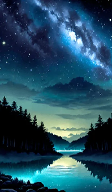 [LINE着せ替え] 綺麗な星空の夜景着せかえ#295の画像1