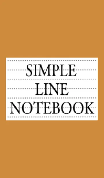 [LINE着せ替え] シンプル点線ノート/ブラウン/オレンジの画像1