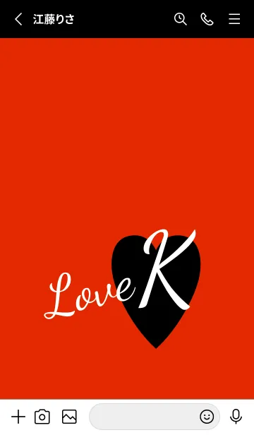 [LINE着せ替え] ラブ イニシャル ”K” 2の画像2
