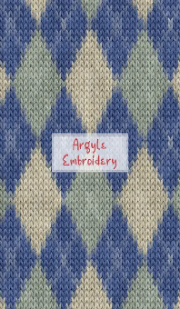 [LINE着せ替え] Argyle Embroidery 59の画像1