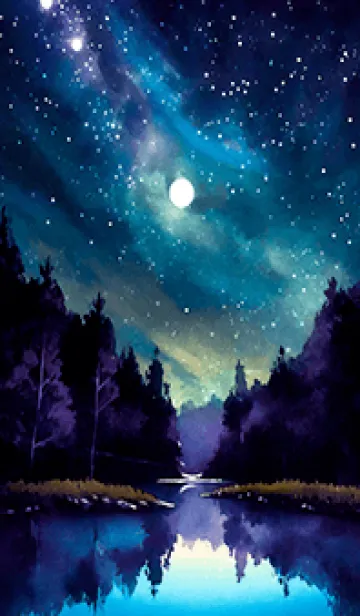 [LINE着せ替え] 綺麗な星空の夜景着せかえ#307の画像1