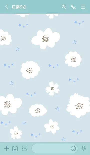 [LINE着せ替え] 星と花30の画像2