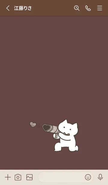 [LINE着せ替え] 推しねこ(dusty color4-01)の画像2