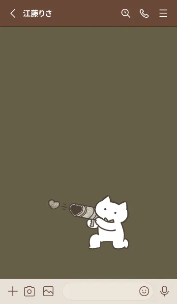 [LINE着せ替え] 推しねこ(dusty color4-03)の画像2