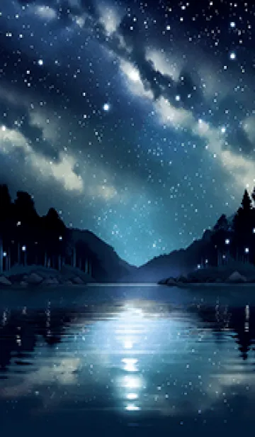 [LINE着せ替え] 綺麗な星空の夜景着せかえ#317の画像1