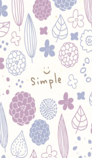 [LINE着せ替え] かわいい葉と花7の画像1