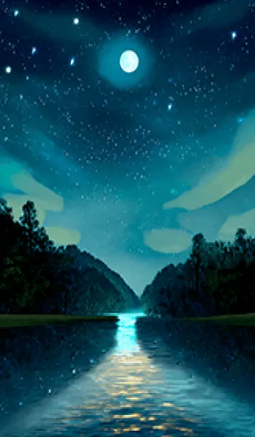 [LINE着せ替え] 綺麗な星空の夜景着せかえ#324の画像1