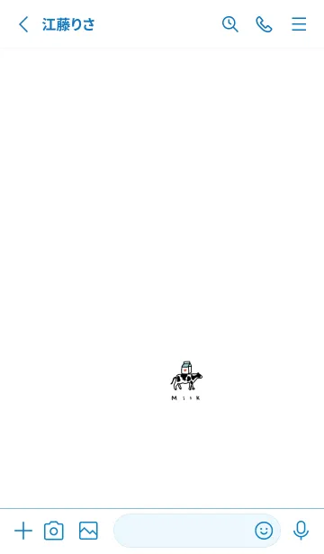 [LINE着せ替え] ホワイト×ミルク。牛。の画像2