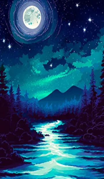 [LINE着せ替え] 綺麗な星空の夜景着せかえ#306の画像1